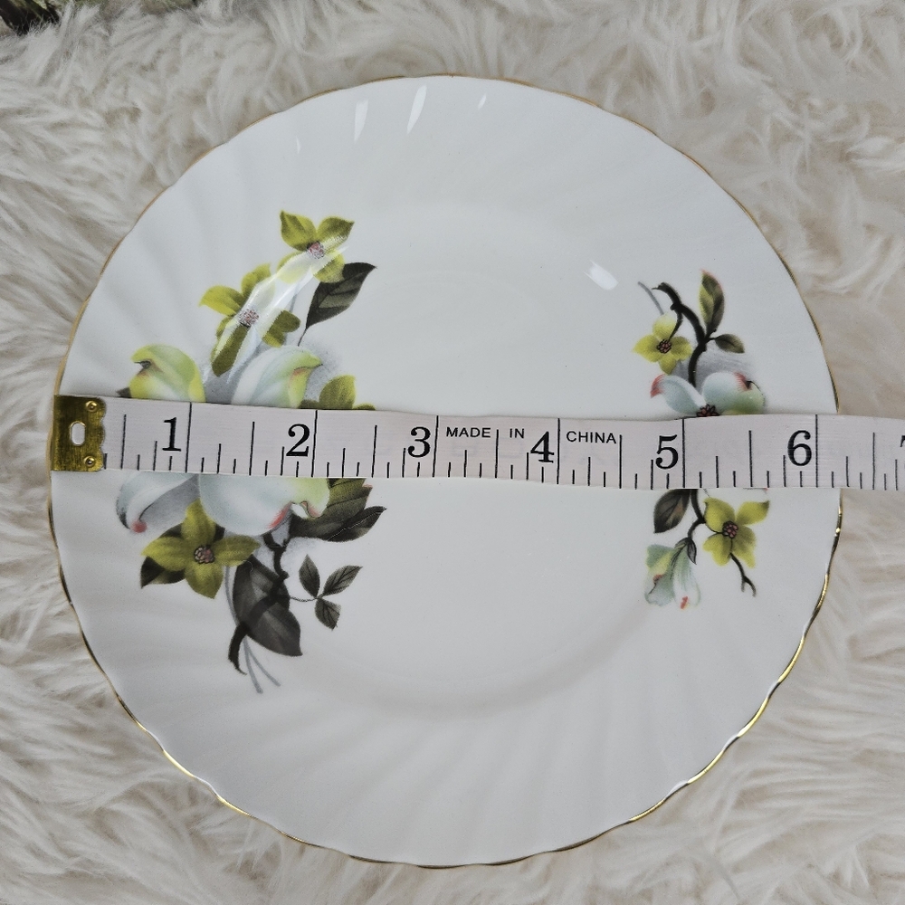 Crown Staffordshire Vintage 3 piece Cup, Saucer, and Dessert Plate - Picture 13 of 14